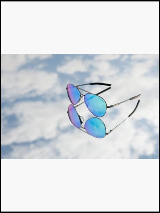 Tangle-Free Aviator Sunglasses with Shatterproof Polycarbonate Lenses